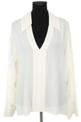 Blouse Pinko Blanc en Viscose, taille S - Seconde Main
