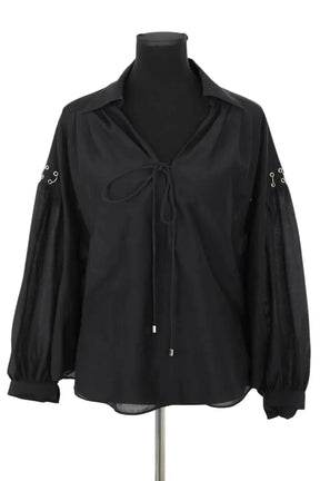 Blouse Pinko Noir en Coton, taille S - Seconde Main