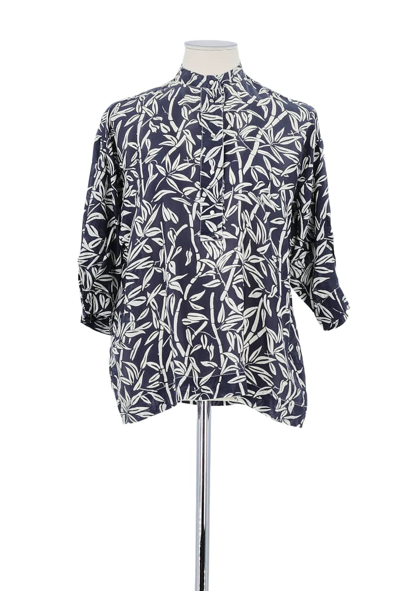 Blouse Roseanna Marine en Soie, taille XS - Seconde Main