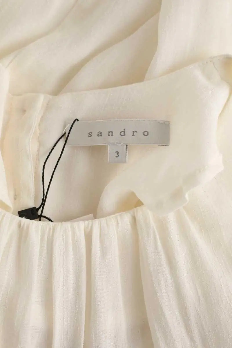 Blouse Sandro Blanc en Polyester