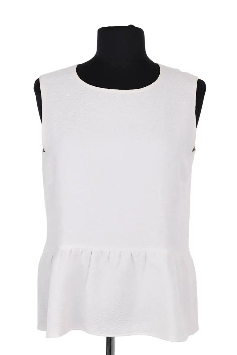 Blouse Sandro Blanc en Synthétique, taille M - Seconde Main