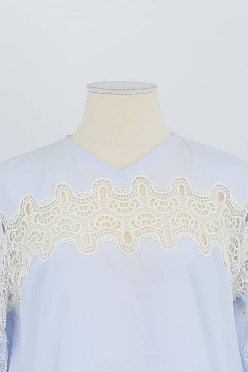 Blouse Sandro Bleu en Coton