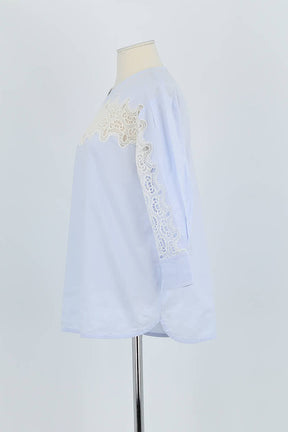 Blouse Sandro Bleu en Coton