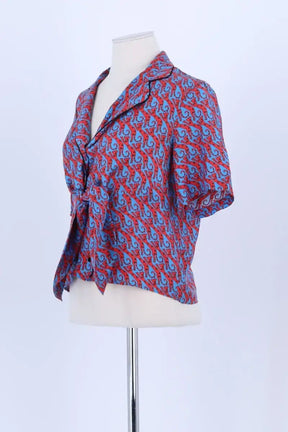 Blouse Sandro Bleu en Soie