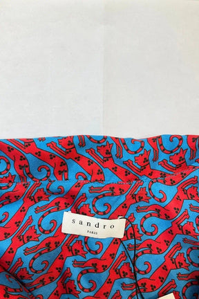 Blouse Sandro Bleu en Soie