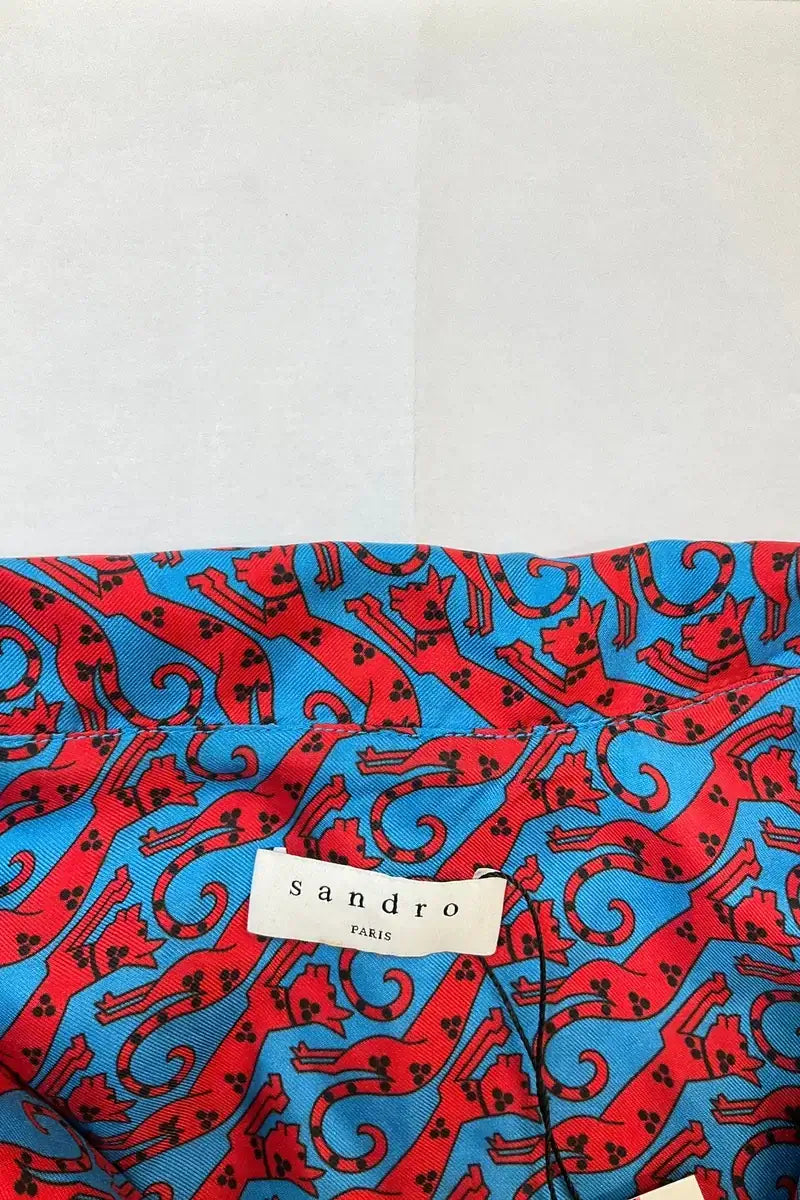 Blouse Sandro Bleu en Soie
