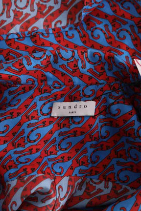 Blouse Sandro Bleu en Soie