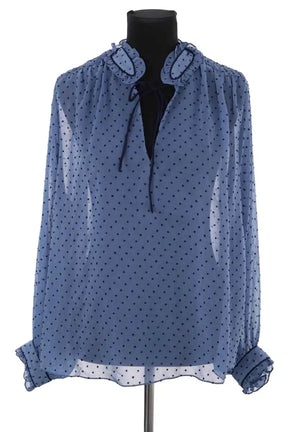 Blouse Sandro Bleu en Synthétique, taille XS - Seconde Main