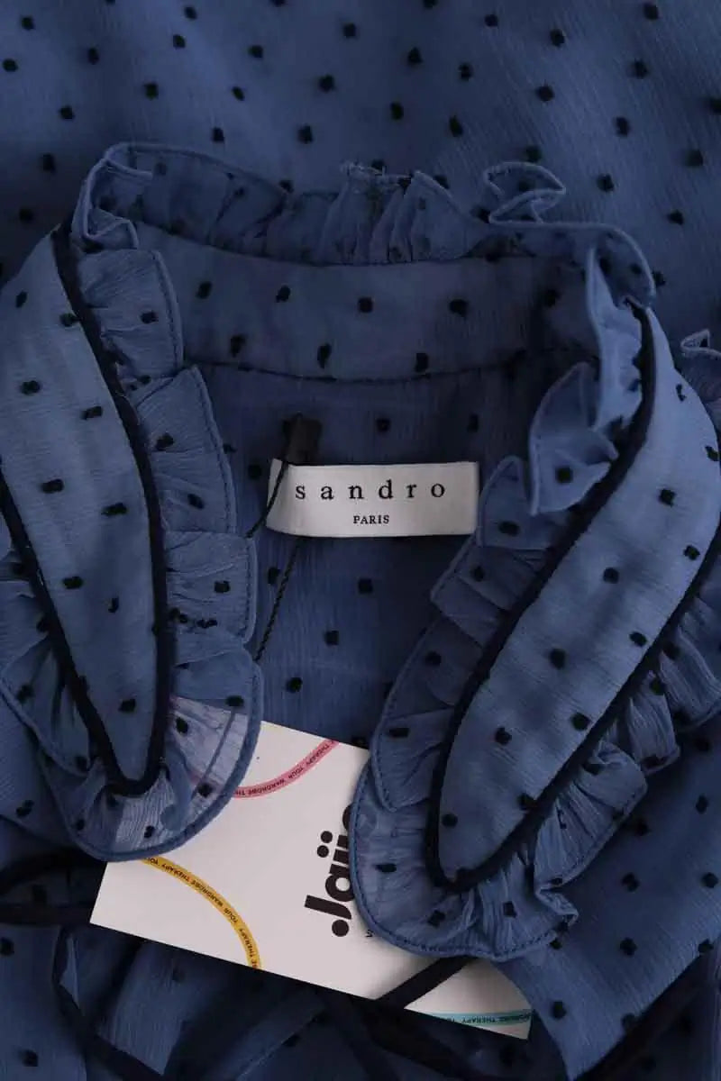 Blouse Sandro Bleu en Synthétique