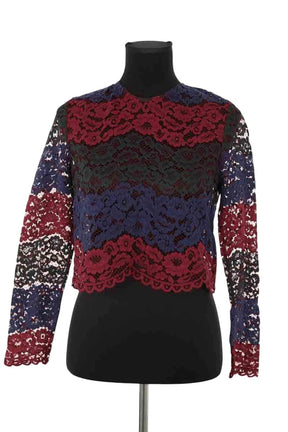 Blouse Sandro Bordeaux en Polyamide, taille S - Seconde Main