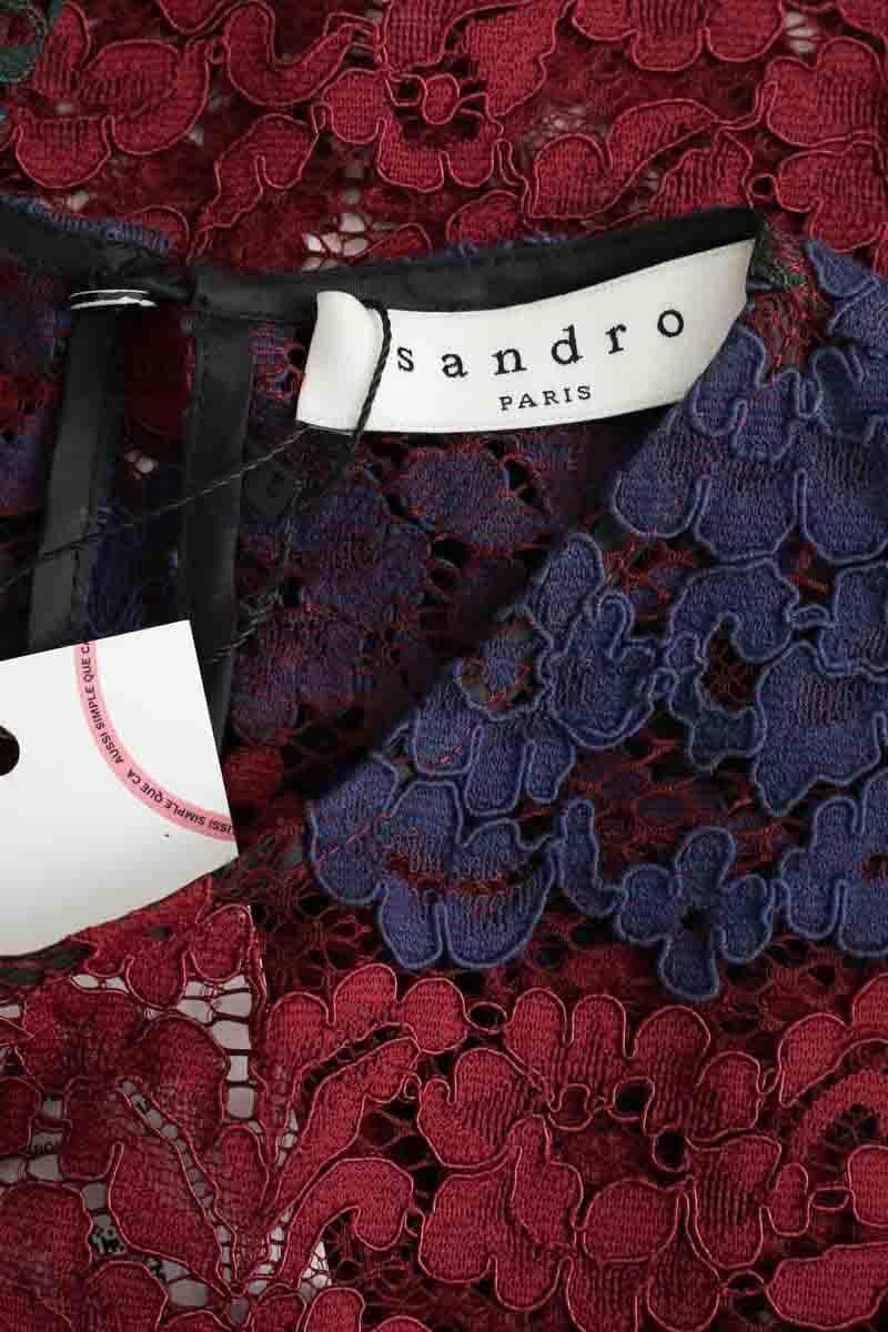 Blouse Sandro Bordeaux en Polyamide