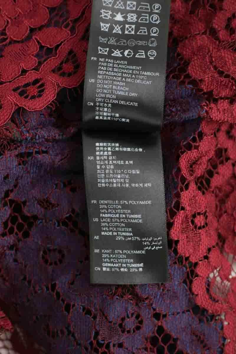 Blouse Sandro Bordeaux en Polyamide