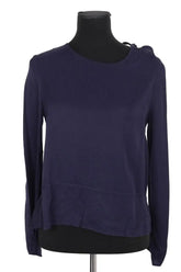 Blouse Sandro Marine en Viscose, taille S - Seconde Main
