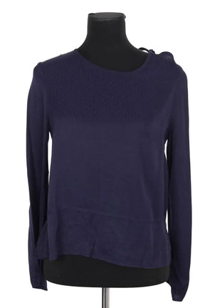 Blouse Sandro Marine en Viscose, taille S - Seconde Main