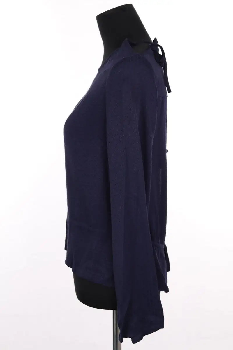 Blouse Sandro Marine en Viscose