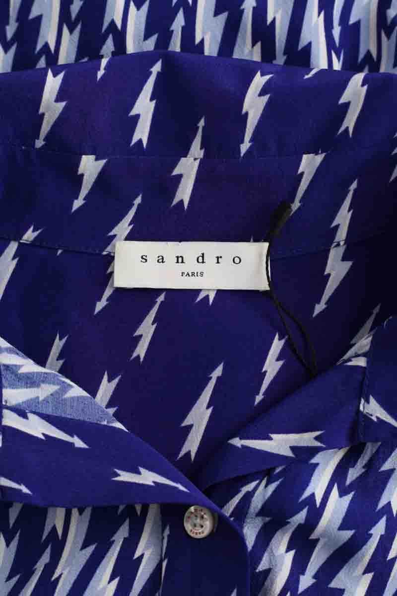 Blouse Sandro Marine en Viscose
