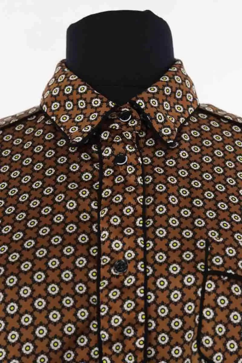 Blouse Sandro Marron en Synthétique