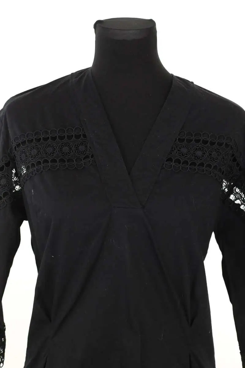 Blouse Sandro Noir en Coton