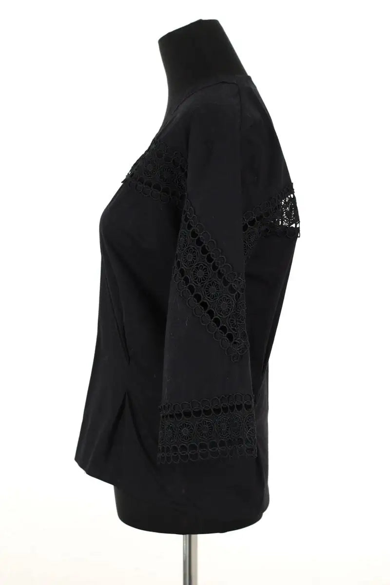 Blouse Sandro Noir en Coton