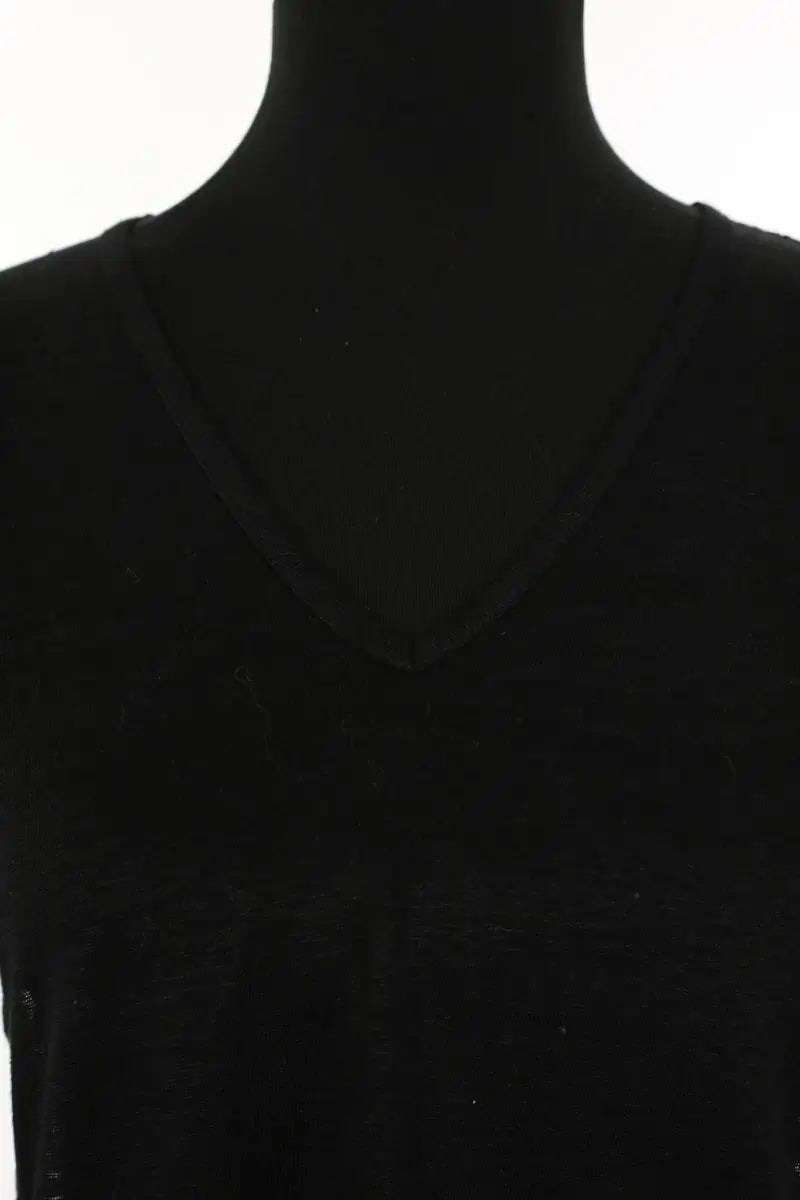 Blouse Sandro Noir en Lin