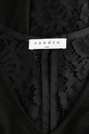 Blouse Sandro Noir en Lin