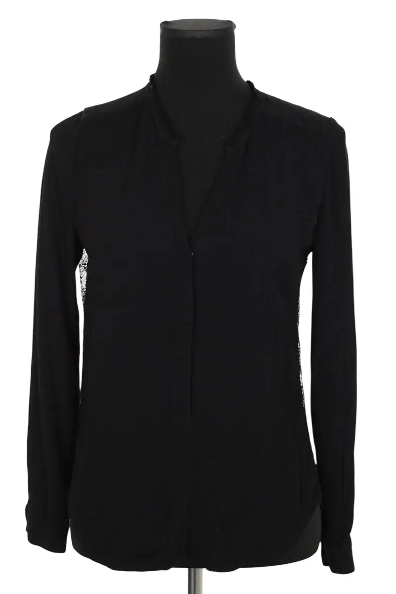 Blouse Sandro Noir en Polyester, taille S - Seconde Main