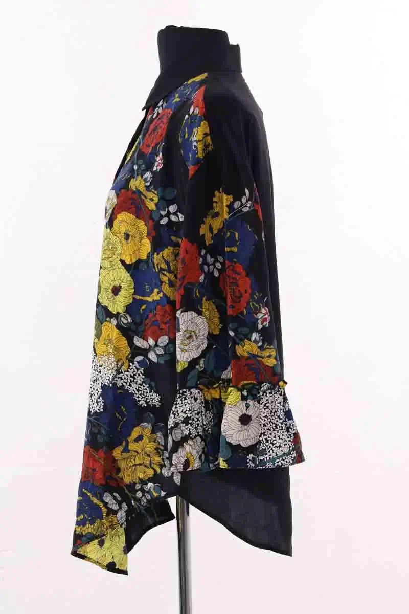 Blouse Sandro Noir en Soie
