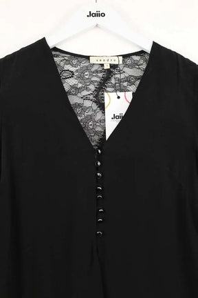 Blouse Sandro Noir en Soie
