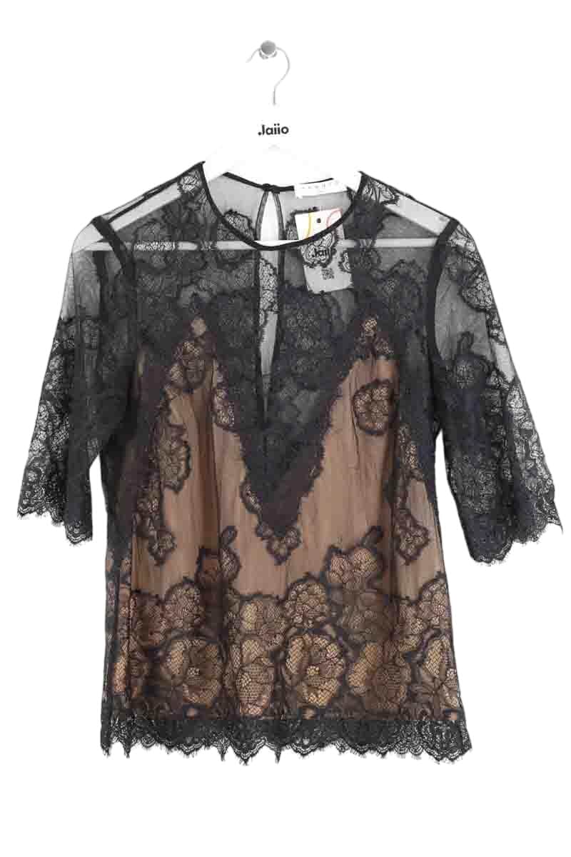 Blouse Sandro Noir en Synthétique, taille M - Seconde Main