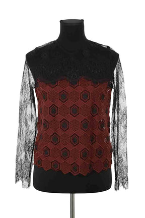 Blouse Sandro Noir en Synthétique, taille S - Seconde Main