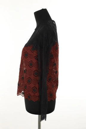 Blouse Sandro Noir en Synthétique