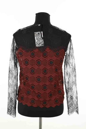 Blouse Sandro Noir en Synthétique