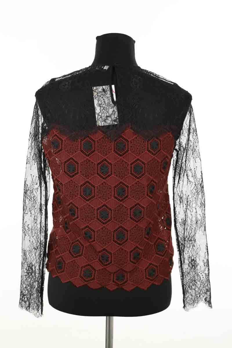 Blouse Sandro Noir en Synthétique