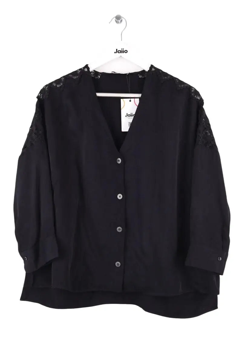 Blouse Sandro Noir en Viscose, taille M - Seconde Main