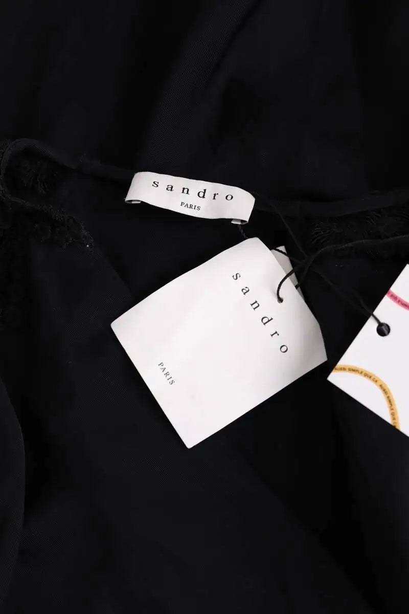 Blouse Sandro Noir en Viscose