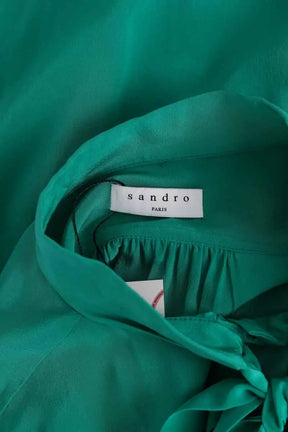 Blouse Sandro Vert en Soie