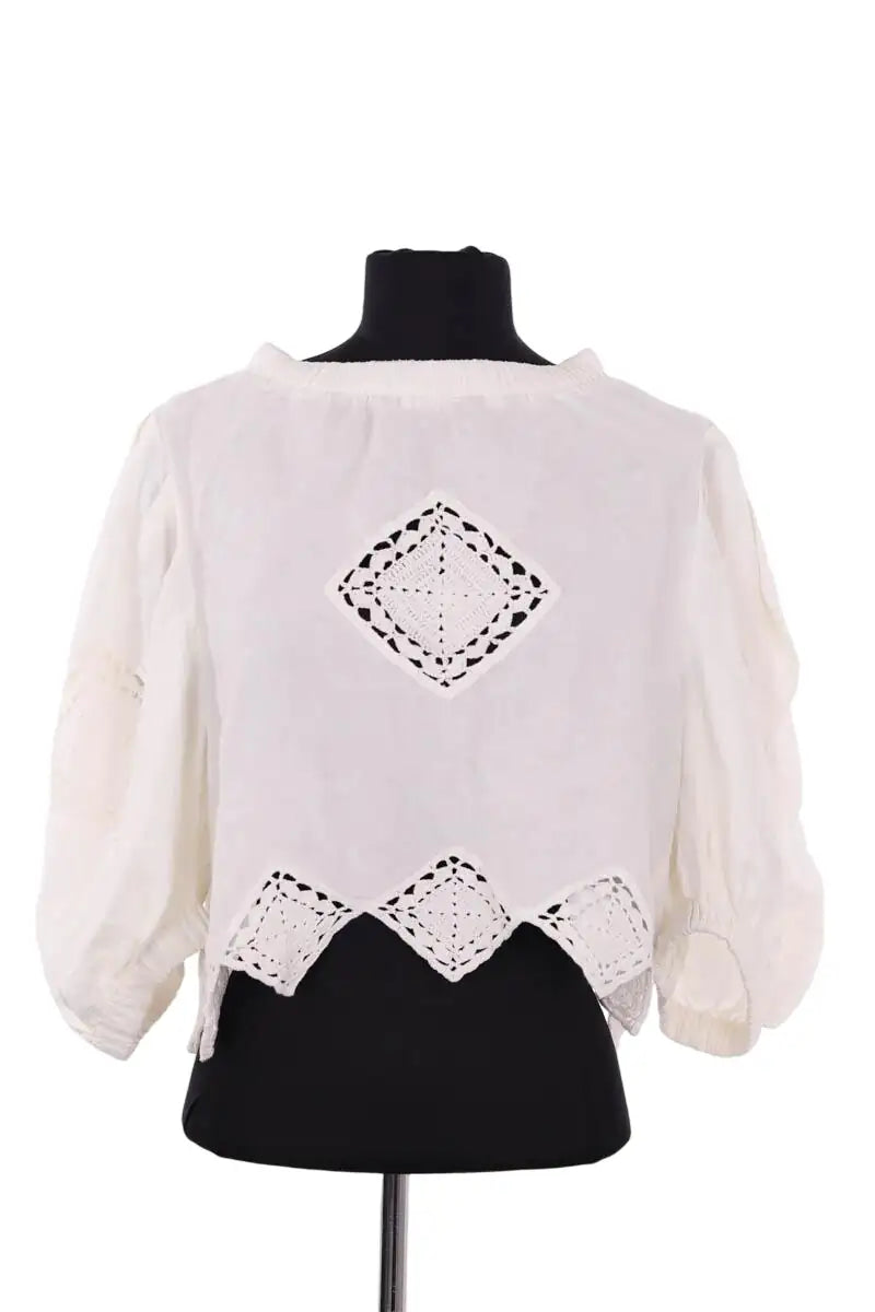 Blouse Sea Blanc en Lin, taille L - Seconde Main