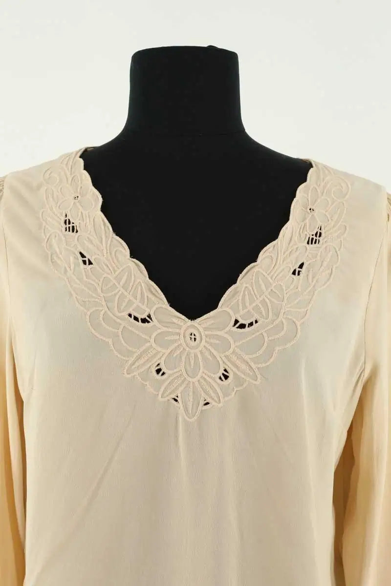 Blouse Sézane Beige en Soie