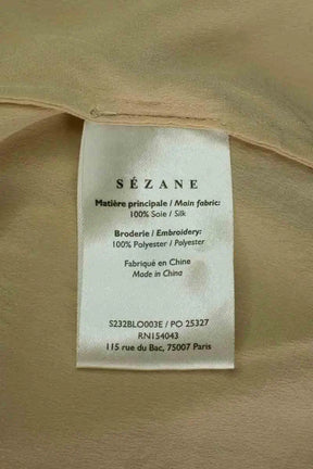 Blouse Sézane Beige en Soie