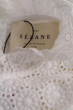 Blouse Sézane Blanc en Coton