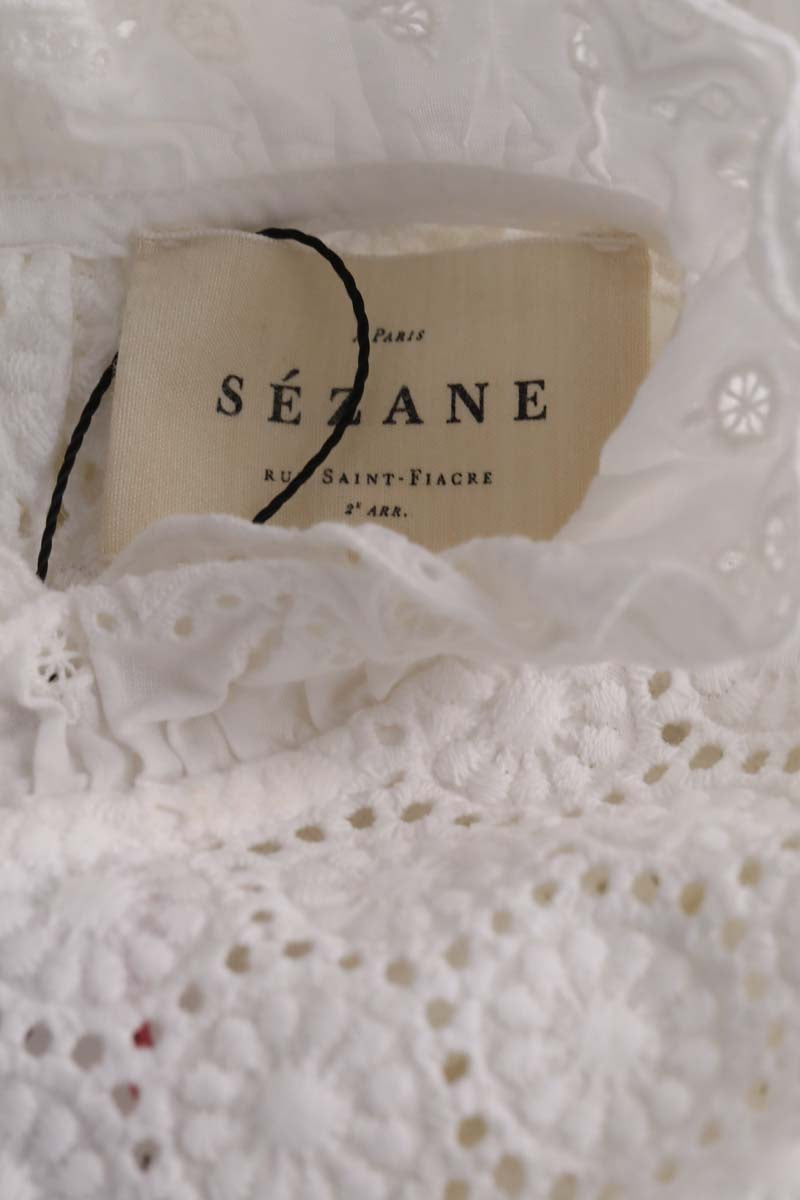 Blouse Sézane Blanc en Coton