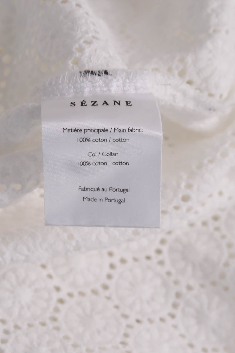 Blouse Sézane Blanc en Coton