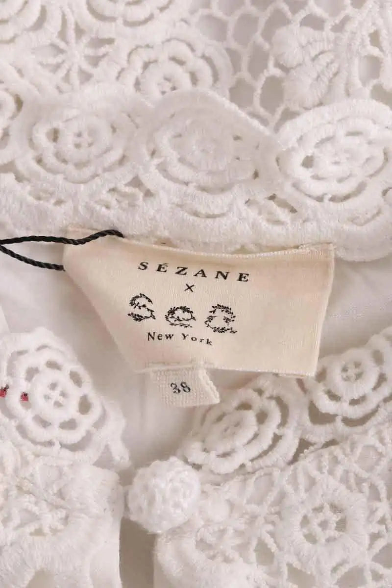 Blouse Sézane Blanc en Coton