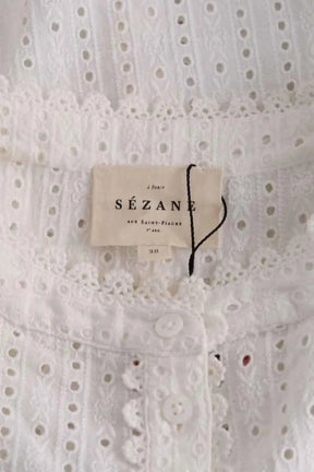 Blouse Sézane Blanc en Coton