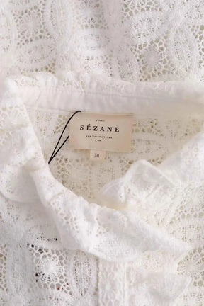 Blouse Sézane Blanc en Coton