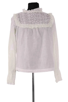 Blouse Sézane Blanc en Coton, taille S - Seconde Main