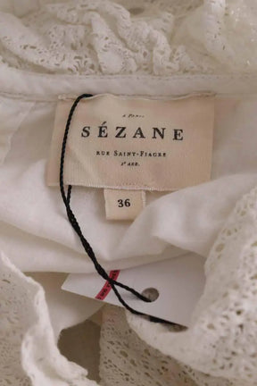 Blouse Sézane Blanc en Coton