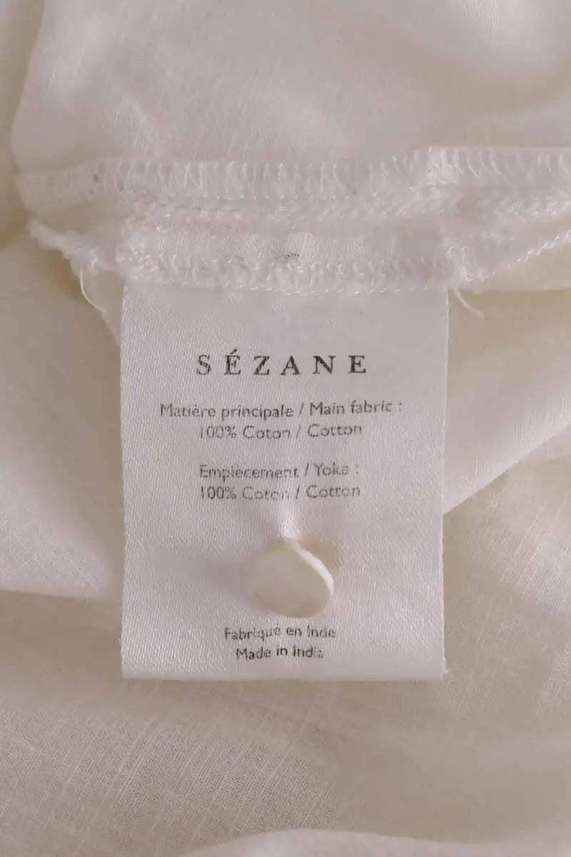 Blouse Sézane Blanc en Coton