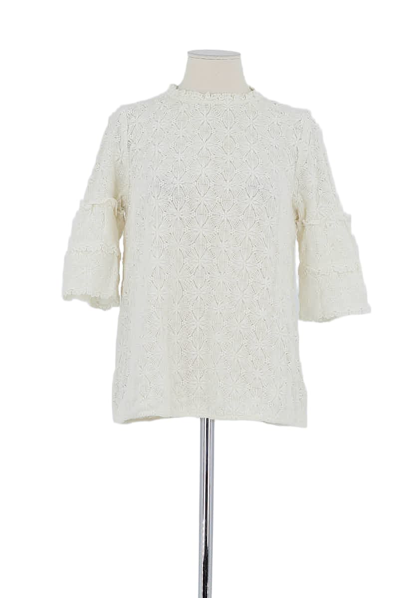 Blouse Sézane Blanc en Coton, taille XS - Seconde Main