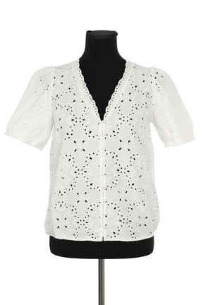 Blouse Sézane Blanc en Coton, taille XS - Seconde Main